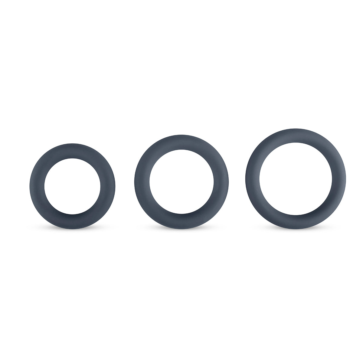 Set van 3 ronde siliconen cockringen