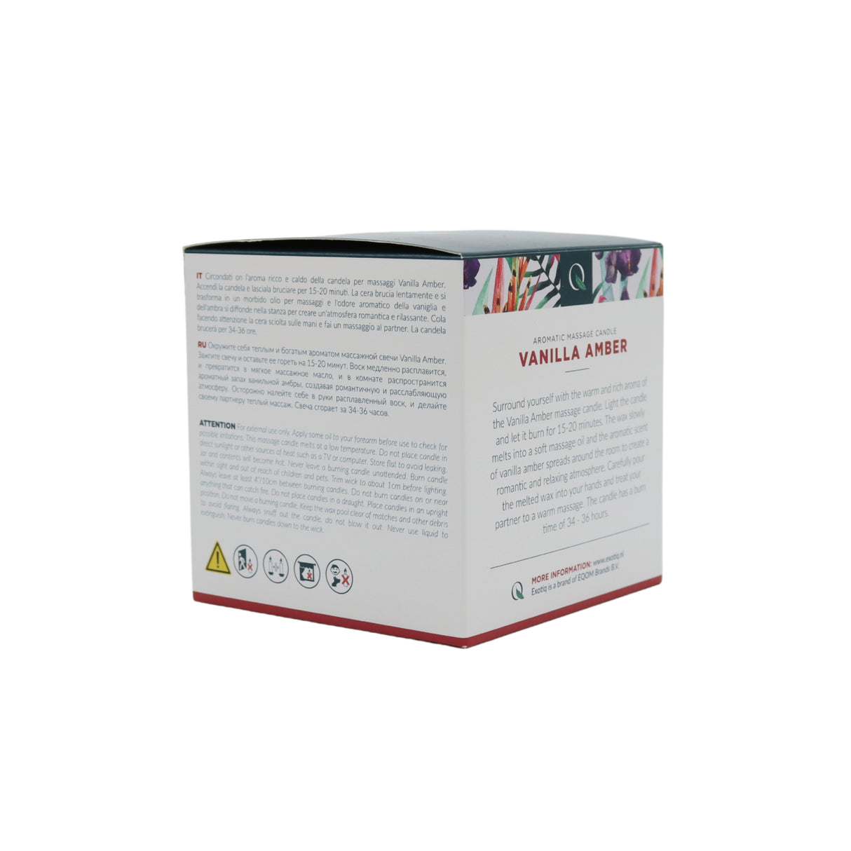 Grote massagekaars van Exotiq vanille amber