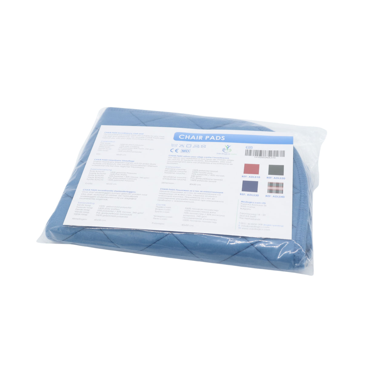 Kleine blauwe uitwasbare onderlegger