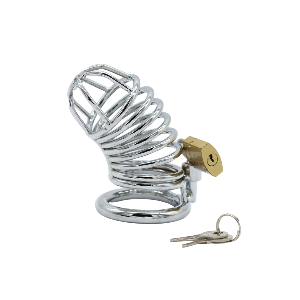 Kleine metalen peniskooi met slotje