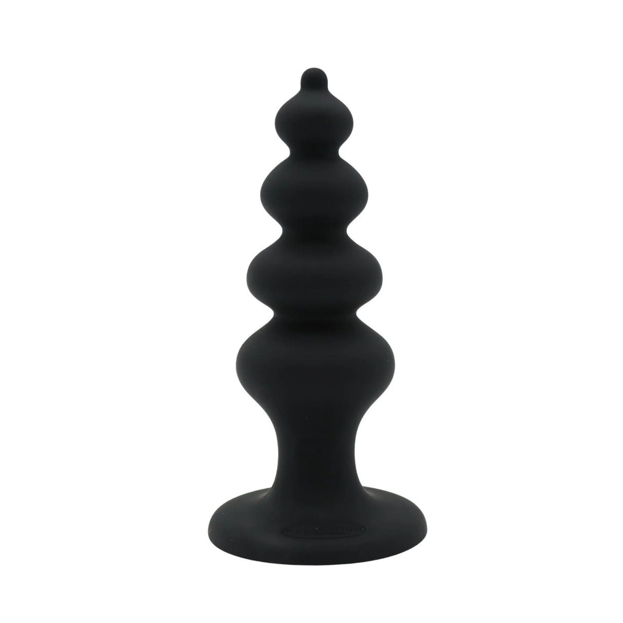 Large ribbed silicone butt plug