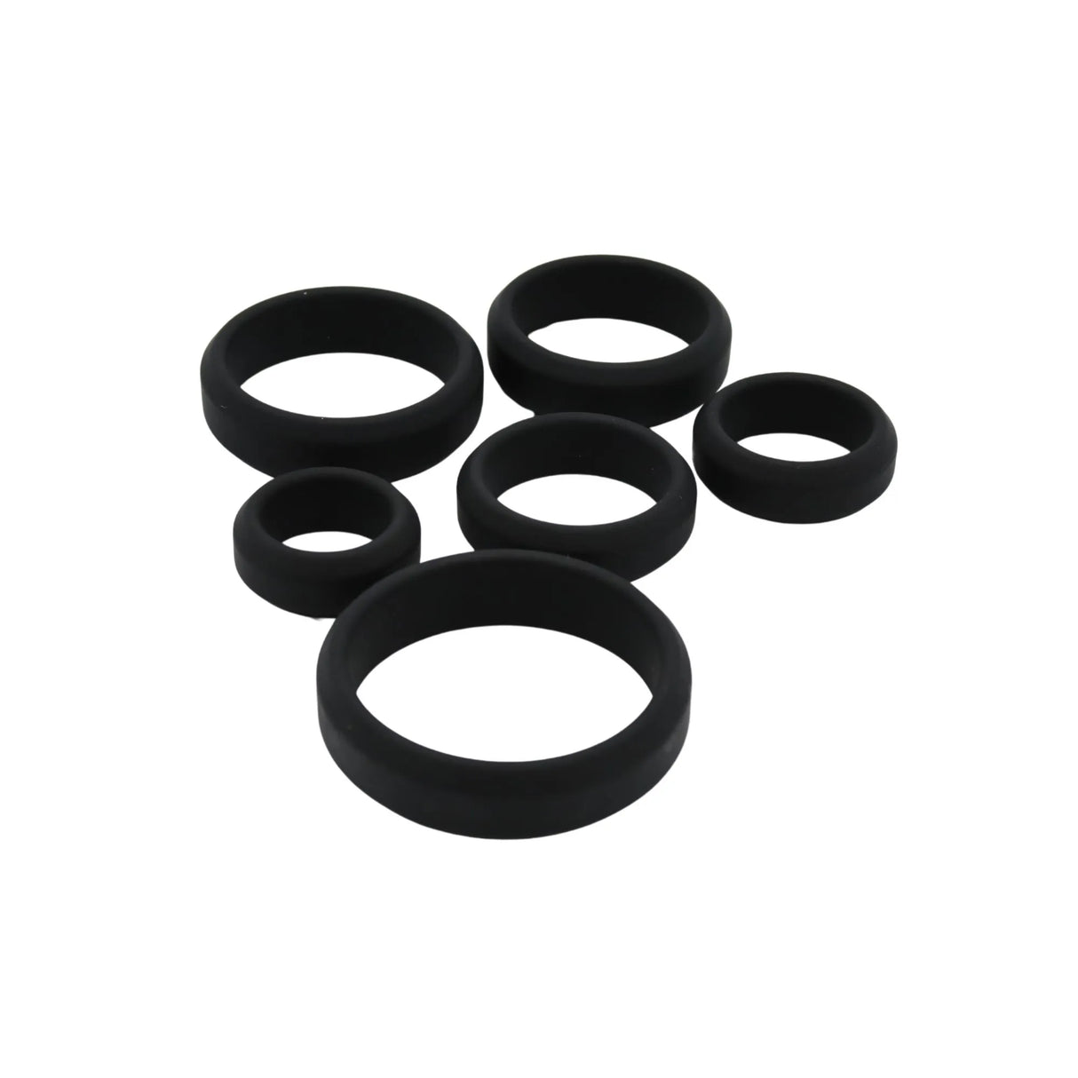 Set aus robusten Penisringen aus Silikon