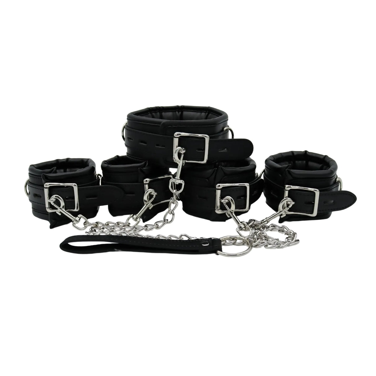 PU leather cuff set