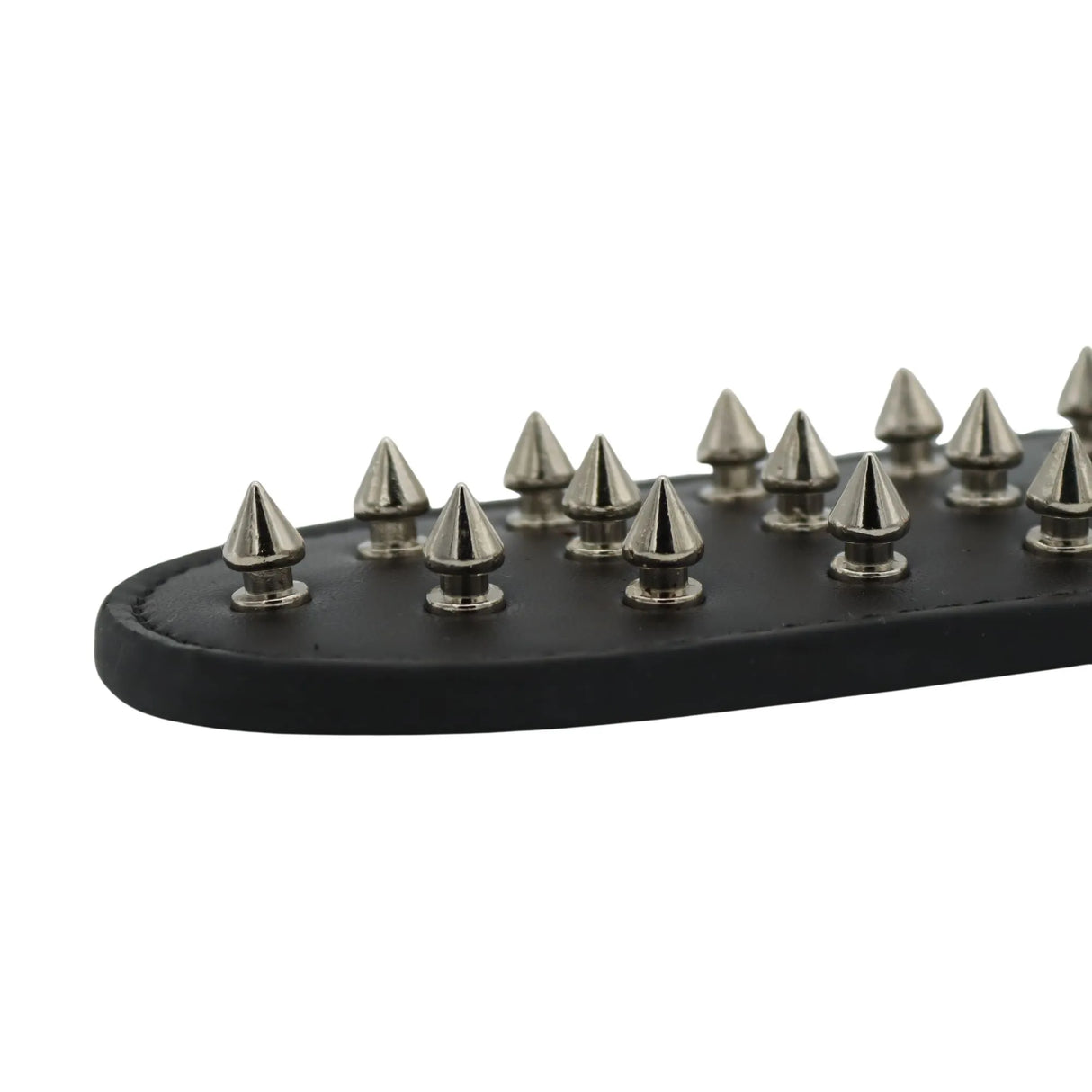 PU leather paddle with metal spikes