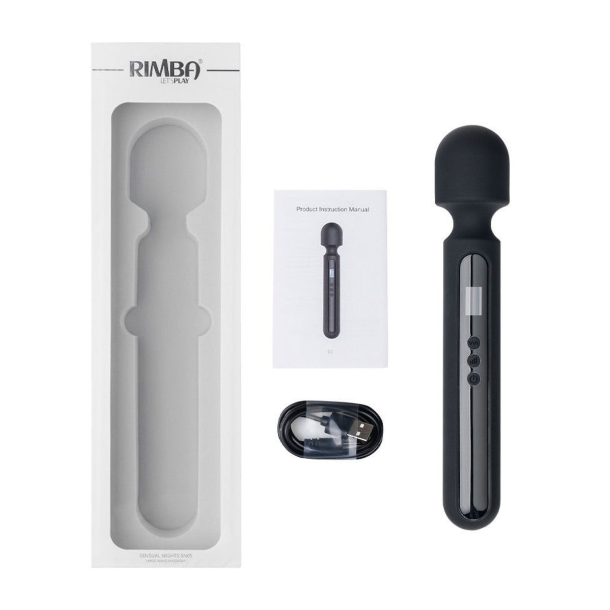 Grote draadloze wandvibrator met LCD scherm
