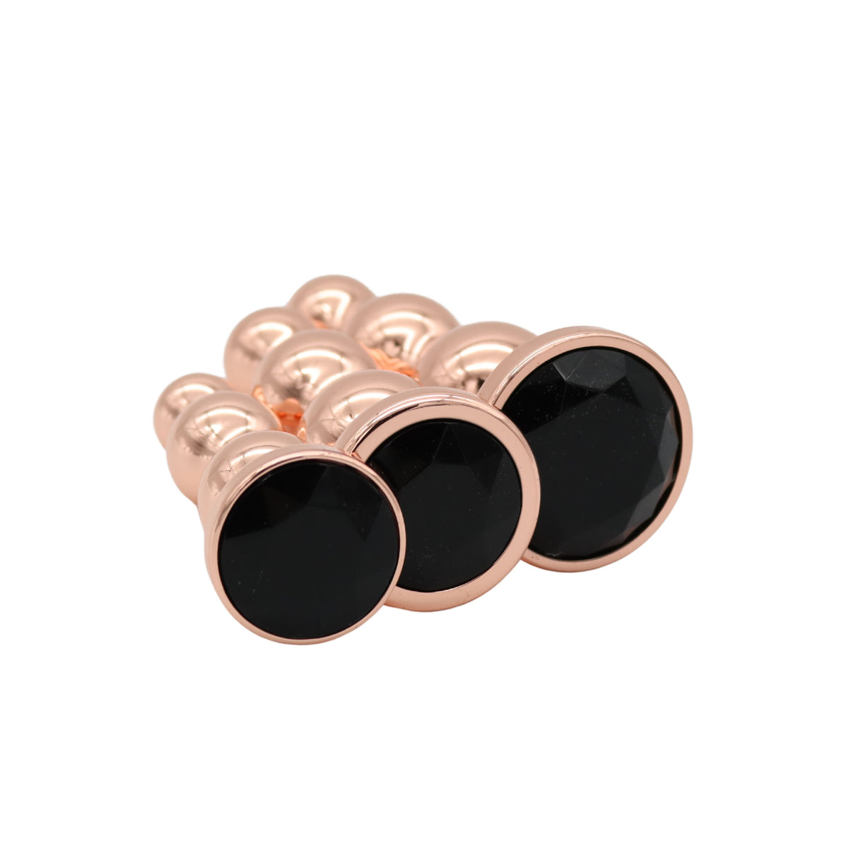 Rosy Gold metalen buttplug set roségoud