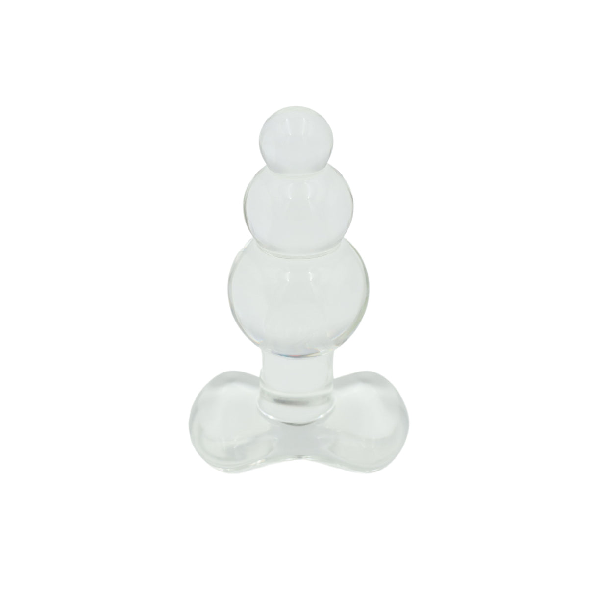 Glazen geribbelde buttplug