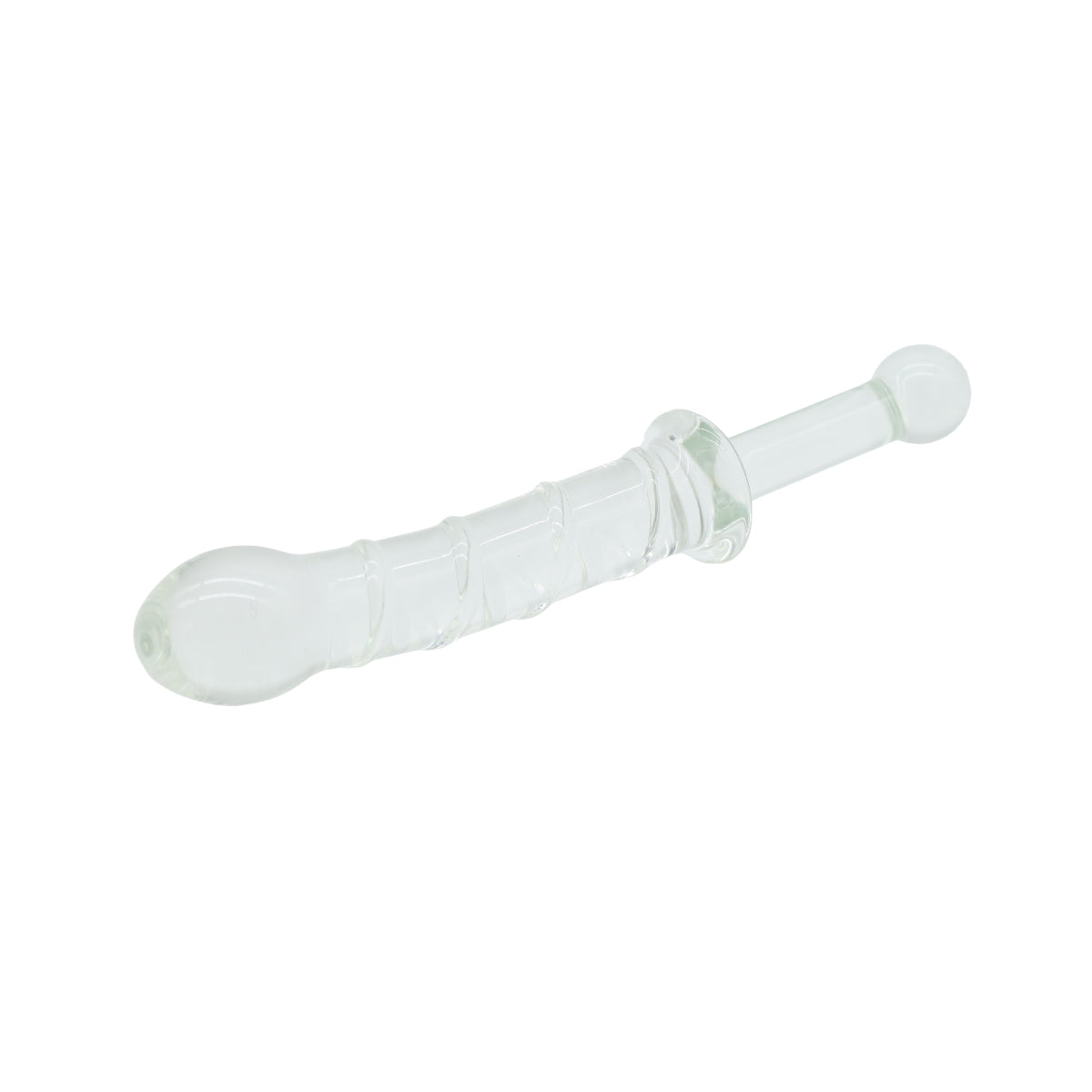 Massief glazen dildo met handvat