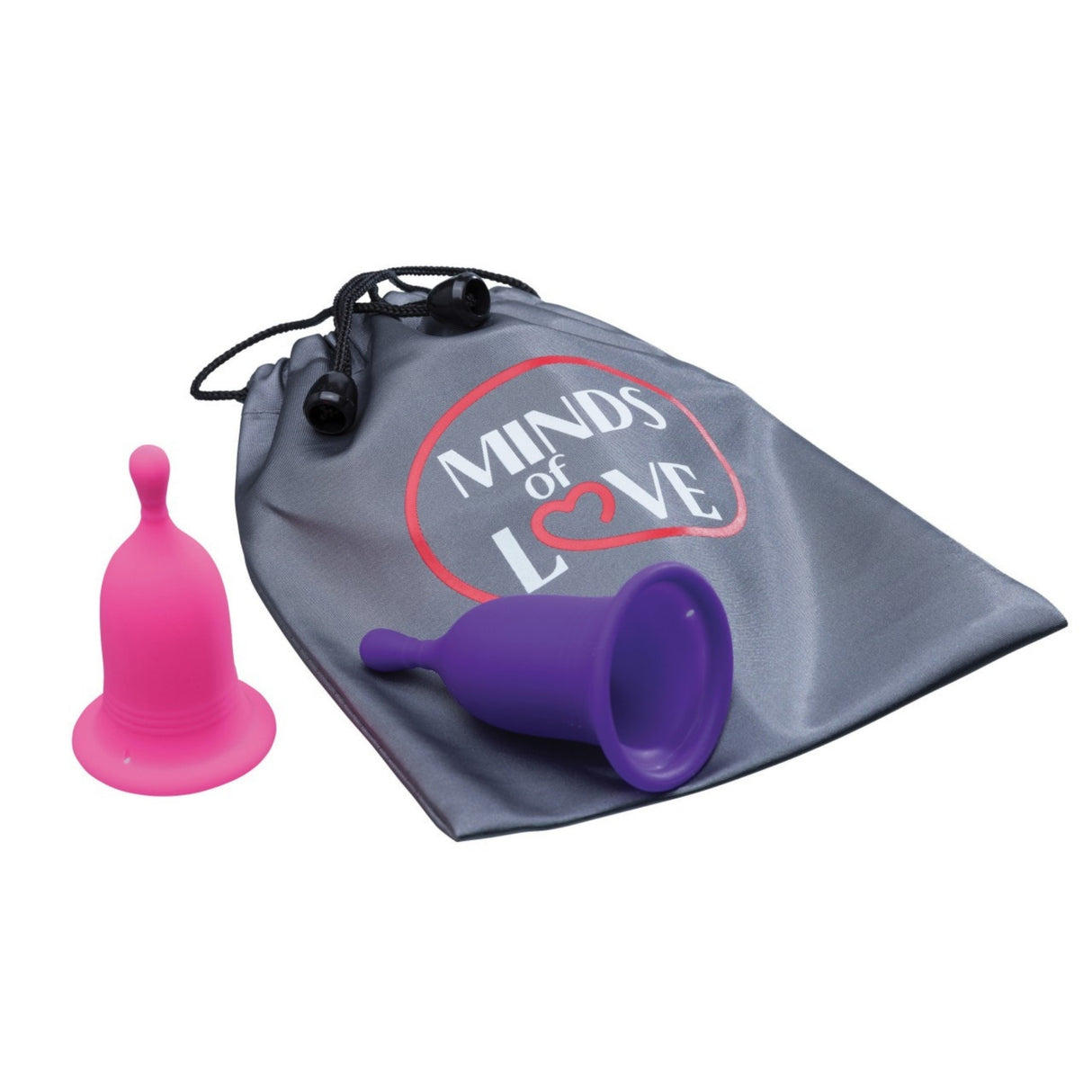 Siliconen menstruatie cups (set van 2 met opbergzakje)
