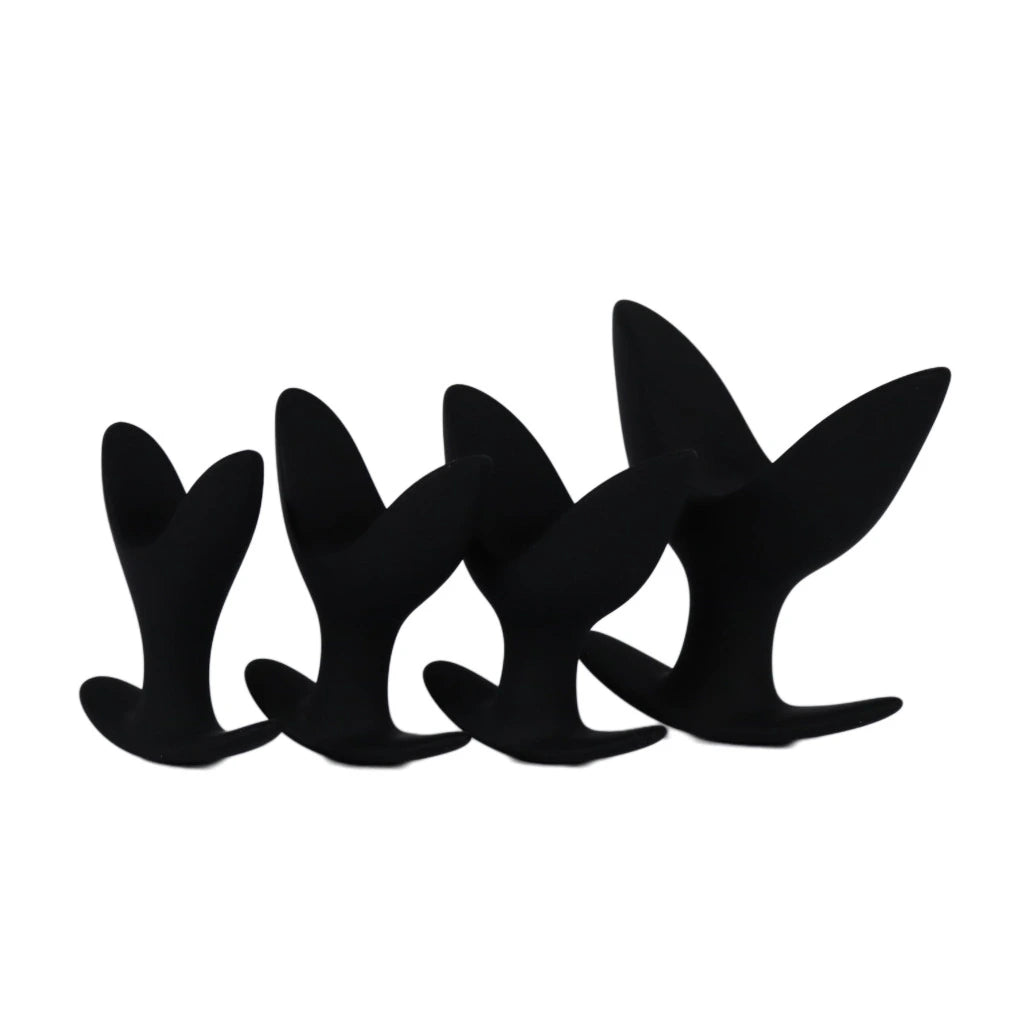 Flip-open silicone butt plug