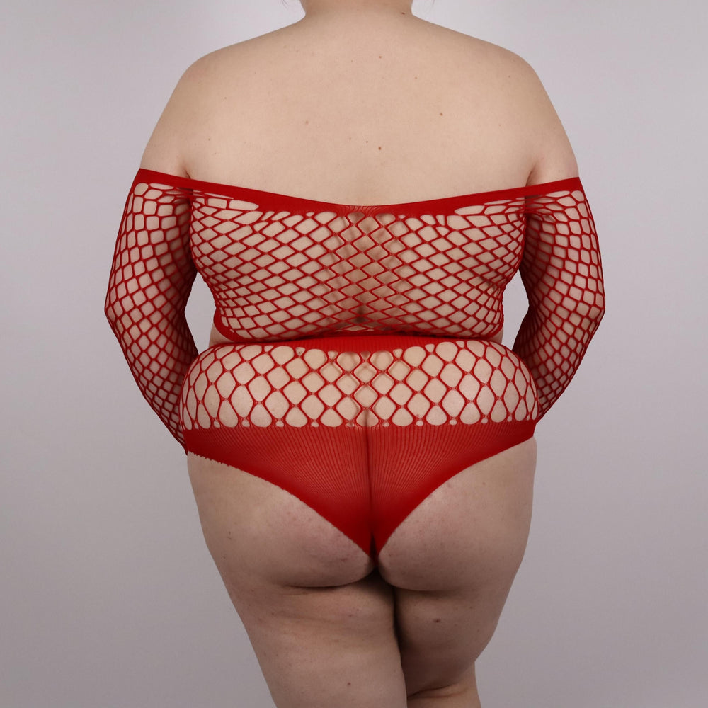 Sexy rood visnet setje