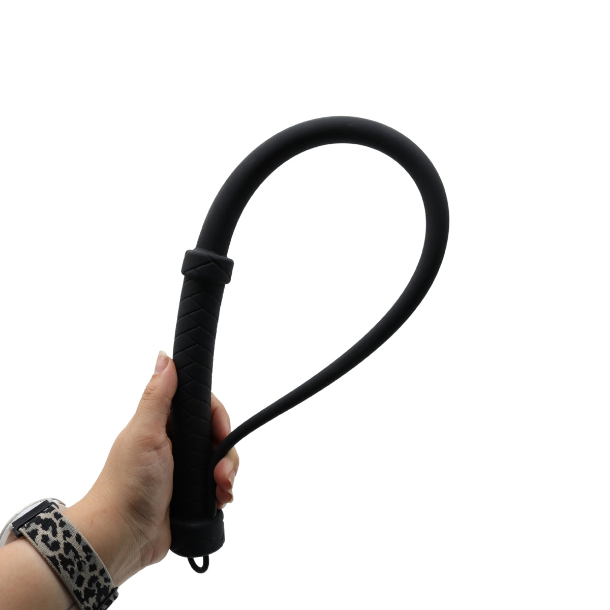 Zwarte flexibele siliconen single tail zweep