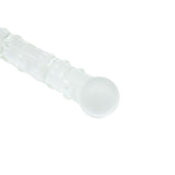 Glazen dildo met bol aan het uiteinde