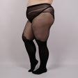 Panty met open kruis en knie detail