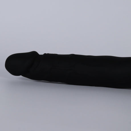 Zwarte dubbele dildo van hoge kwaliteit siliconen