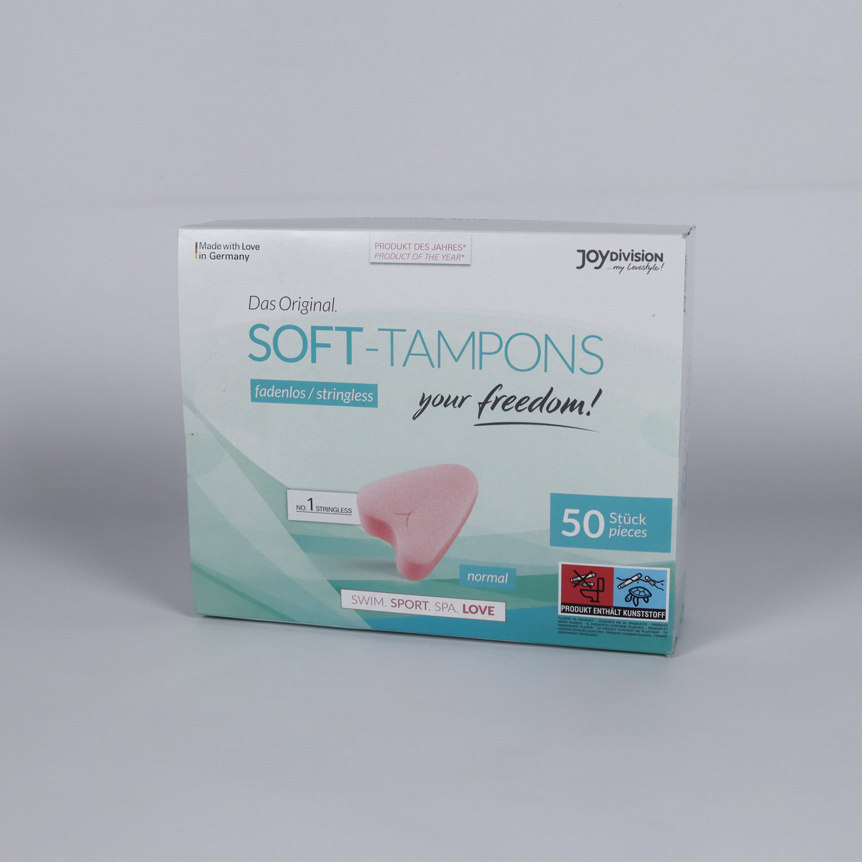 Grote doos met 50 luchtdicht verpakte grote soft tampons