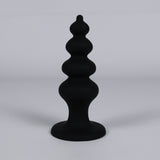 Large ribbed silicone butt plug