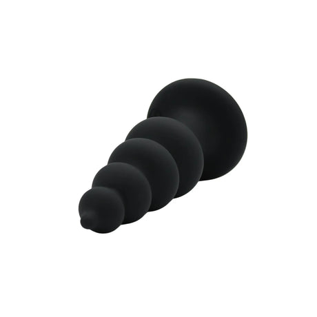 Large ribbed silicone butt plug