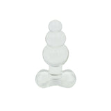 Glazen geribbelde buttplug