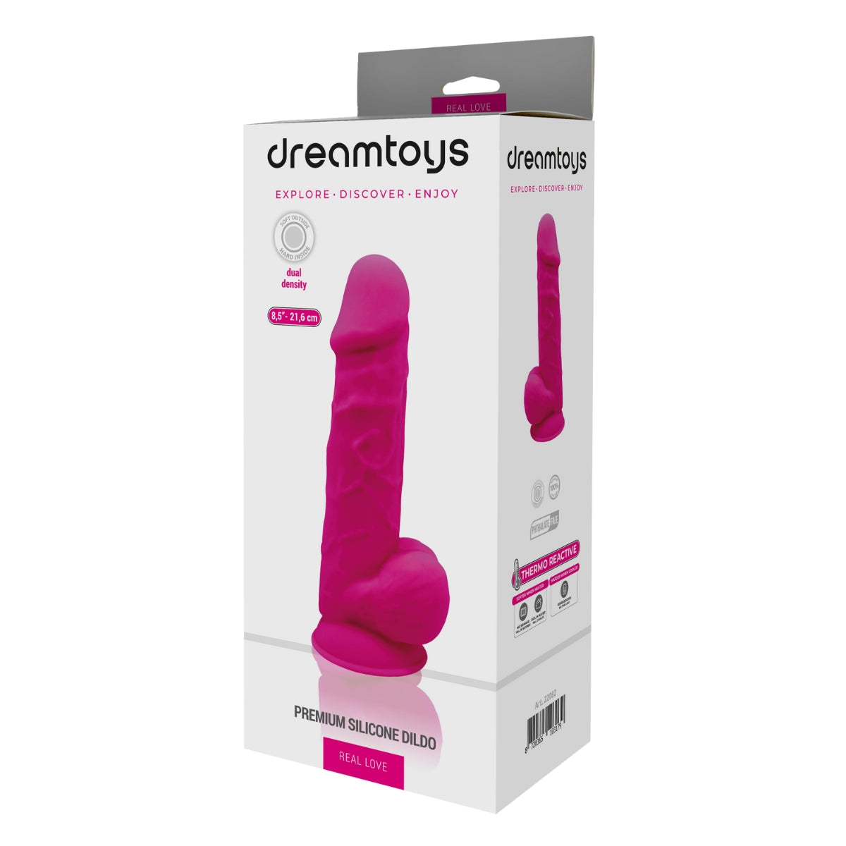 Real love dildo met ballen fuchsia