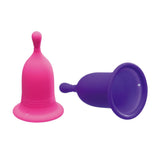 Siliconen menstruatie cups (set van 2 met opbergzakje)