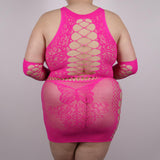 Roze onesize jurkje met sleeves