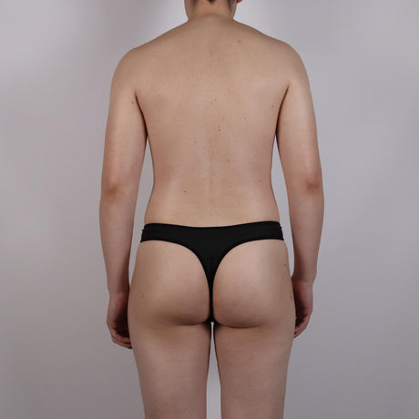 Sexy PU leren string met netstof voor mannen
