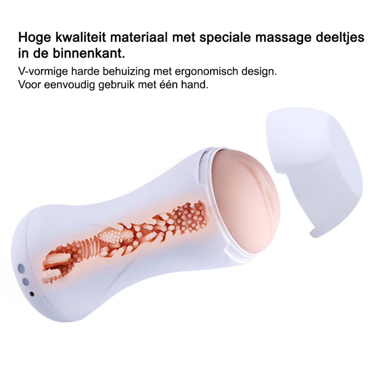 Hismith Pocket pussy KlicLok vibrerend wit