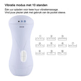 Hismith Pocket pussy KlicLok vibrerend wit